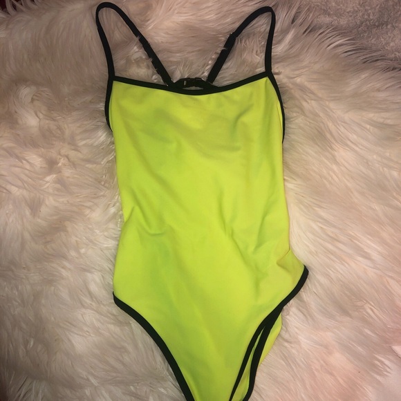 Forever 21 Tops - Neon Yellow Backless Bodysuit